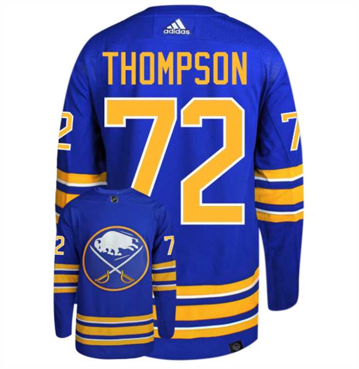 Mens Buffalo Sabres #72 Tage Thompson Blue Stitched Jersey Dzhi->buffalo sabres->NHL Jersey